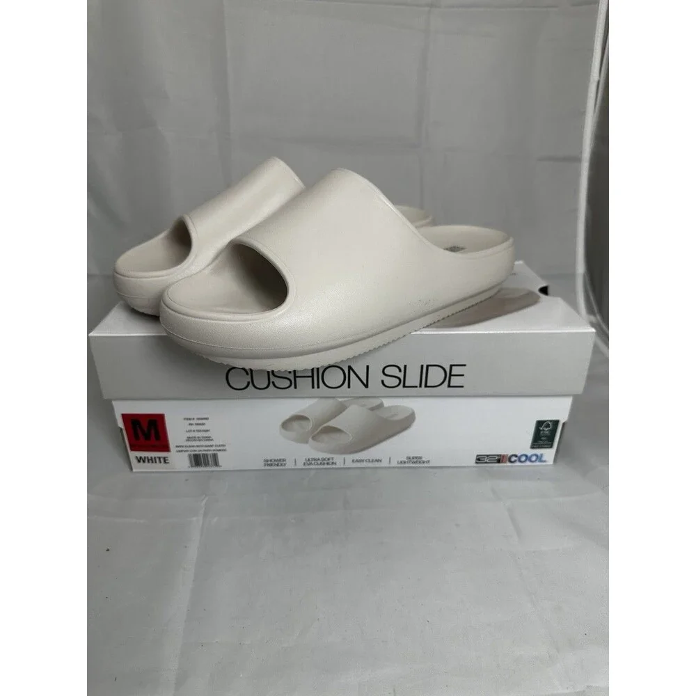 32 COOL Cushion Slides Size M UNISEX Cream Men Size 5.5/6.5 & Women 7.5/8.5